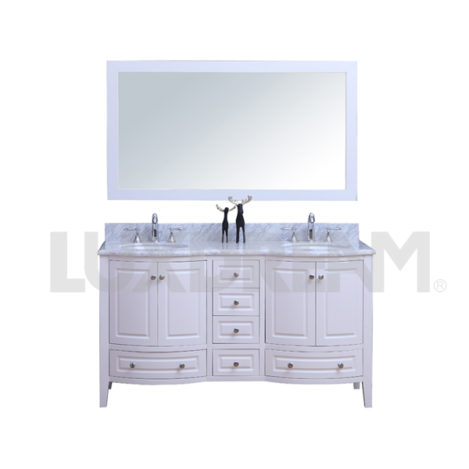 double sink solid wood bathroom vanity cabinet
